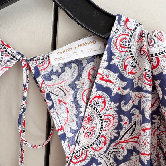 Mango x Chufy Collaboration Beautiful Paisley Maxi Dress LIKE NEW - Picture 2 of 6